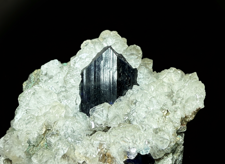 MMS 60-8 Azurite, Calcite, Tsumeb Mine (Ongopolo Mine), Tsumeb, Oshikoto Region, Namibia